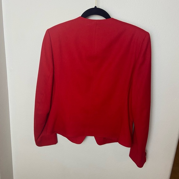 Pendleton Vibrant Red Women's Virgin Wool Blazer - Picture 3 of 9